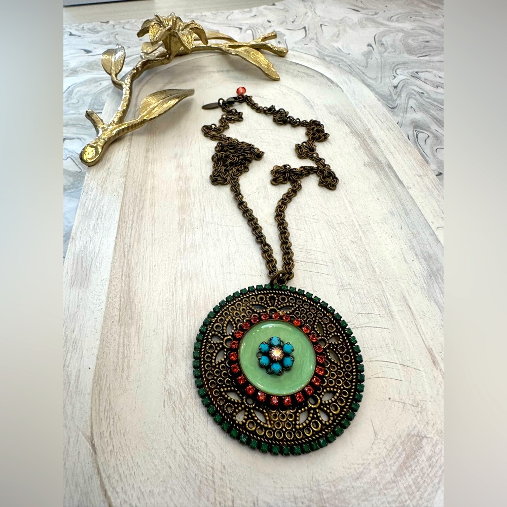 Liz Paiacios Rhinestone Crystal Fairycore Whimsigoth Vintage Boho Necklace